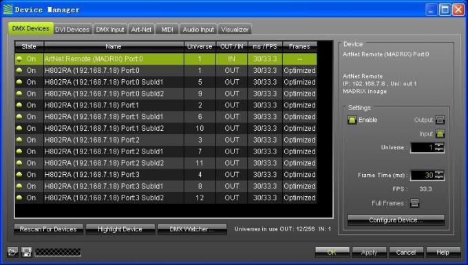 4096 ピクセル Salve DMX LED コントローラー H802RA 4ポート アルミ合金素材 12